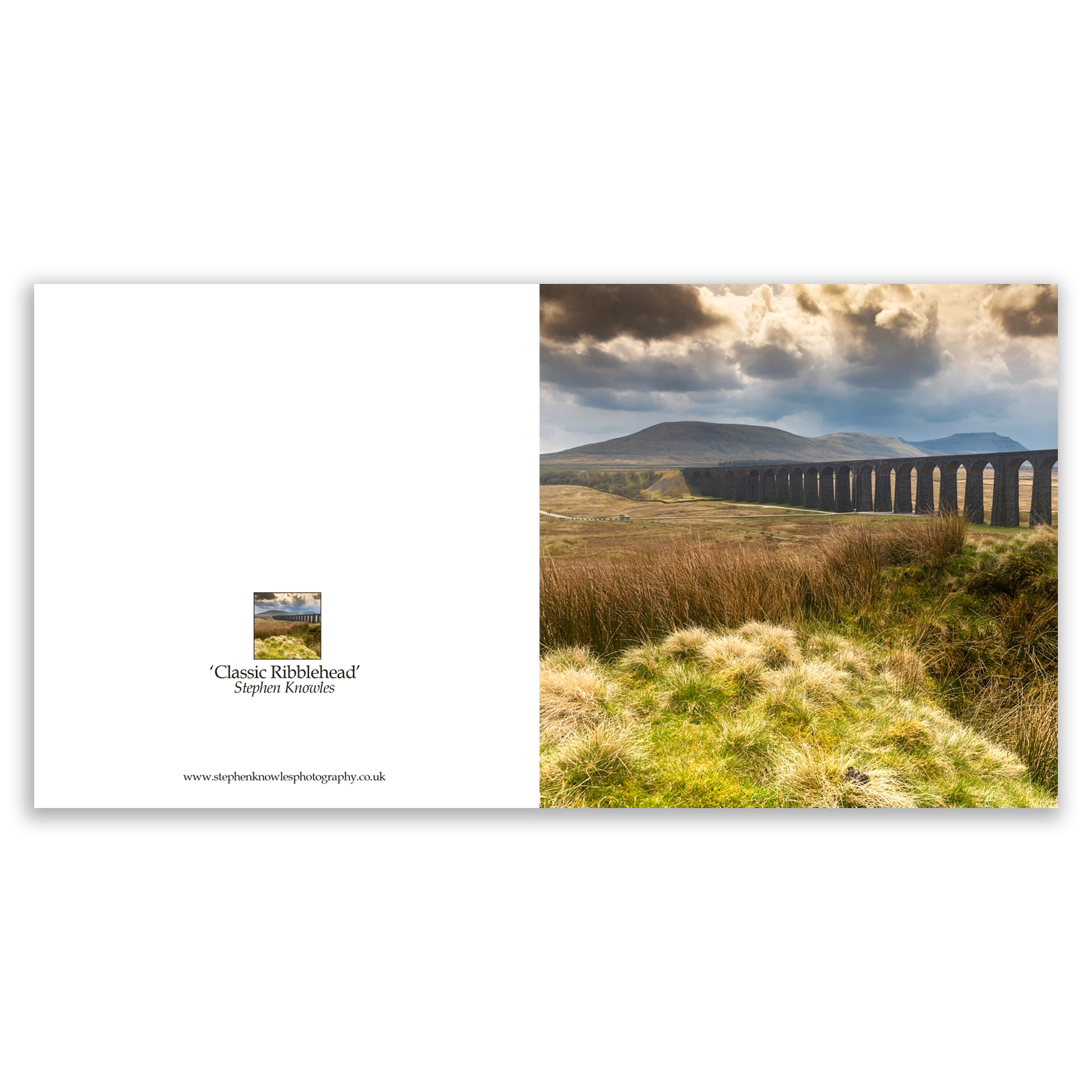 'Classic Ribblehead'. A fine art greetings card by Stephen Knowles Photography.