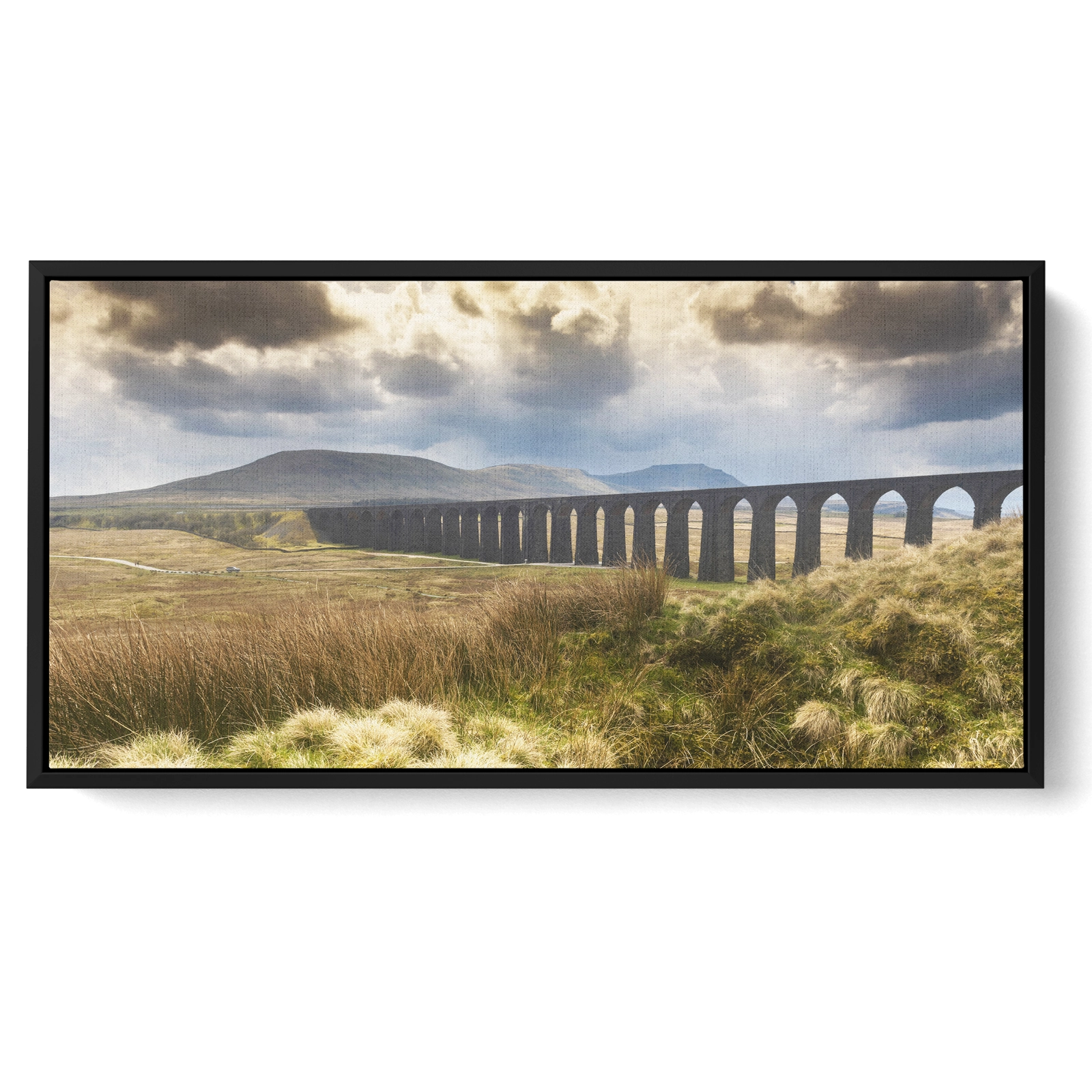'Classic Ribblehead'. A framed canvas art print by Stephen Knowles.