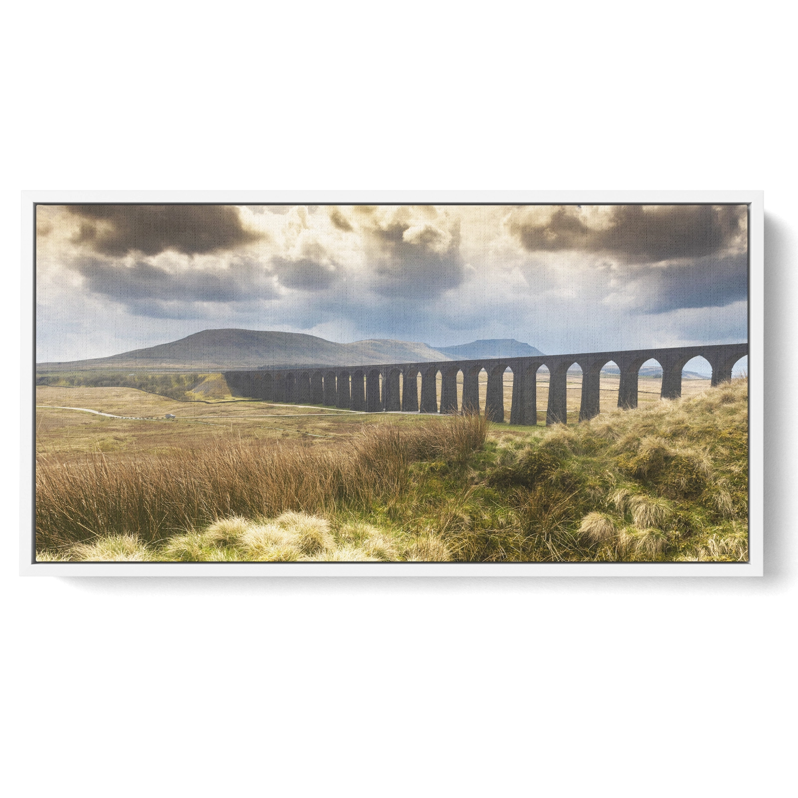 'Classic Ribblehead'. A framed canvas art print by Stephen Knowles.