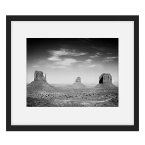 'Monument Valley'. A black and white art print by Stephen Knowles.