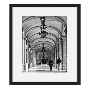 'Praca Do Comercio'. A black and white art print by Stephen Knowles