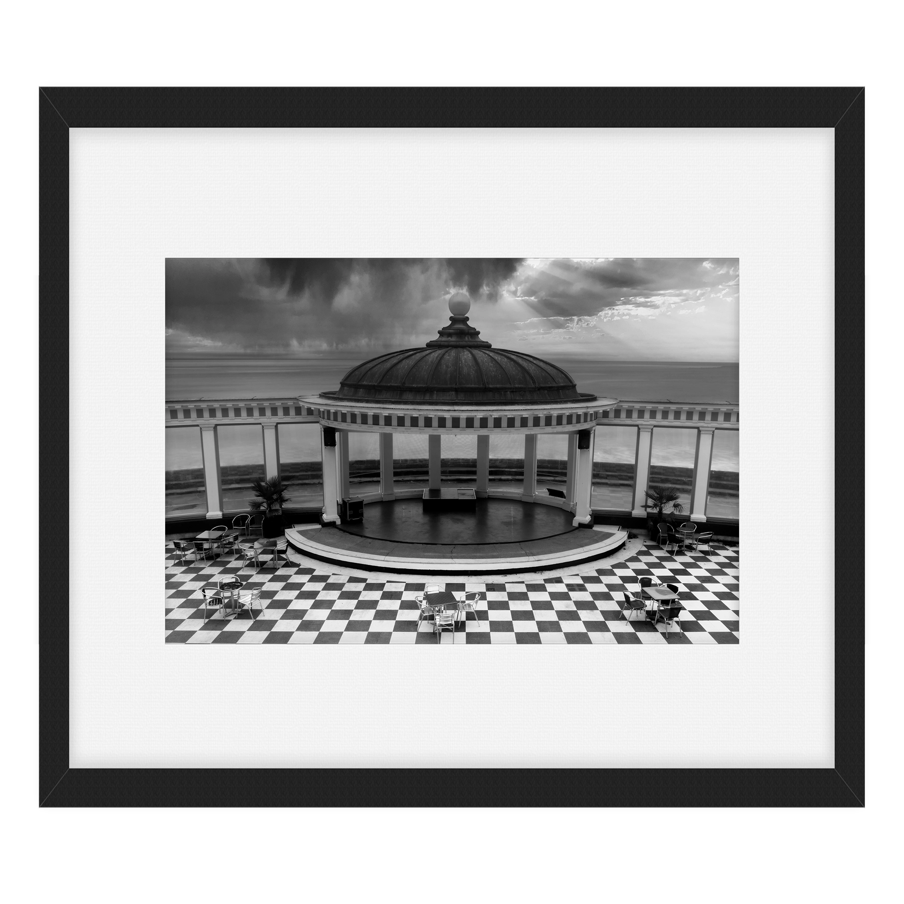 'Scarborough Spa'. Black and white art prints.