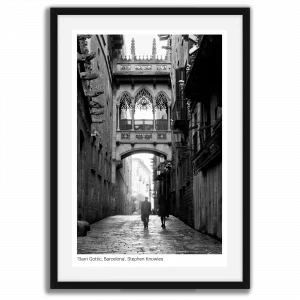'Barri Gottic, Barcelona'. Framed fine art prints.