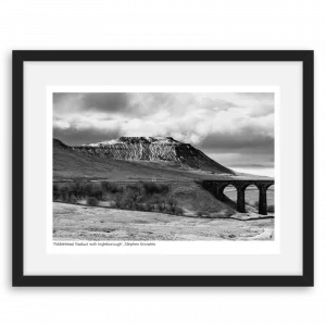 'Ribblehead Viaduct with Ingleborough'. Framed fine art print.