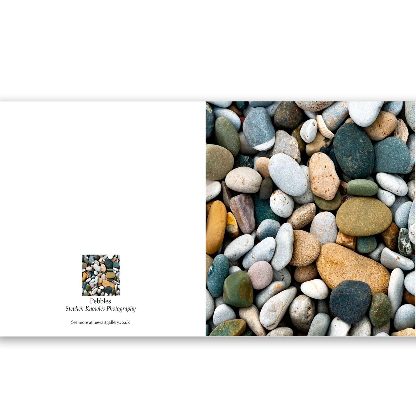'Pebbles'. Fine art cards by Stephen Knowles Photography