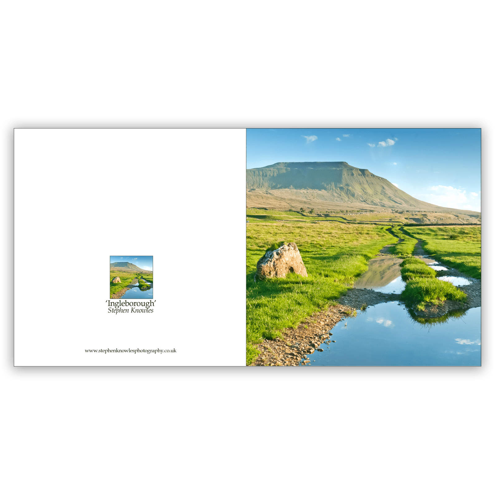 'Ingleborough'. A fine art card by Stephen Knowles Photography.