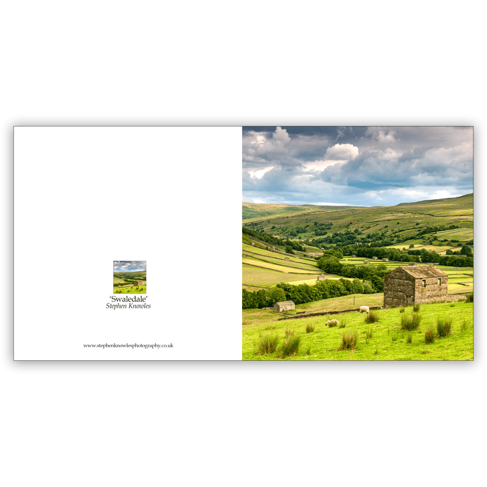 'Swaledale'. A fine art card by Stephen Knowles Photography.